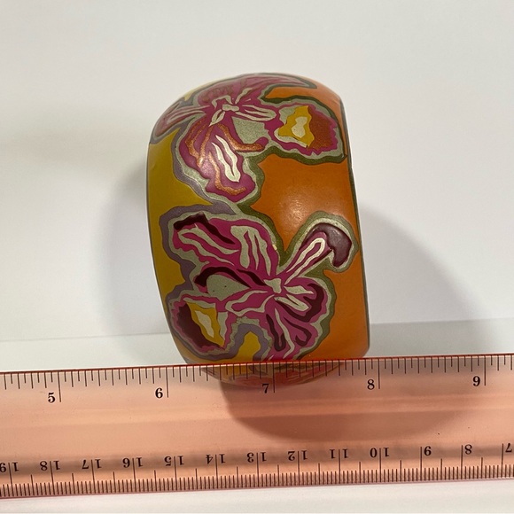 Painted Wood Bangle Bracelet - Picture 9 of 13